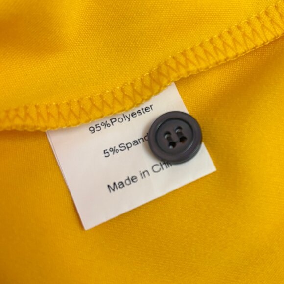 Allegra K yellow pinafore suspender skirt size Medium - Picture 6 of 8